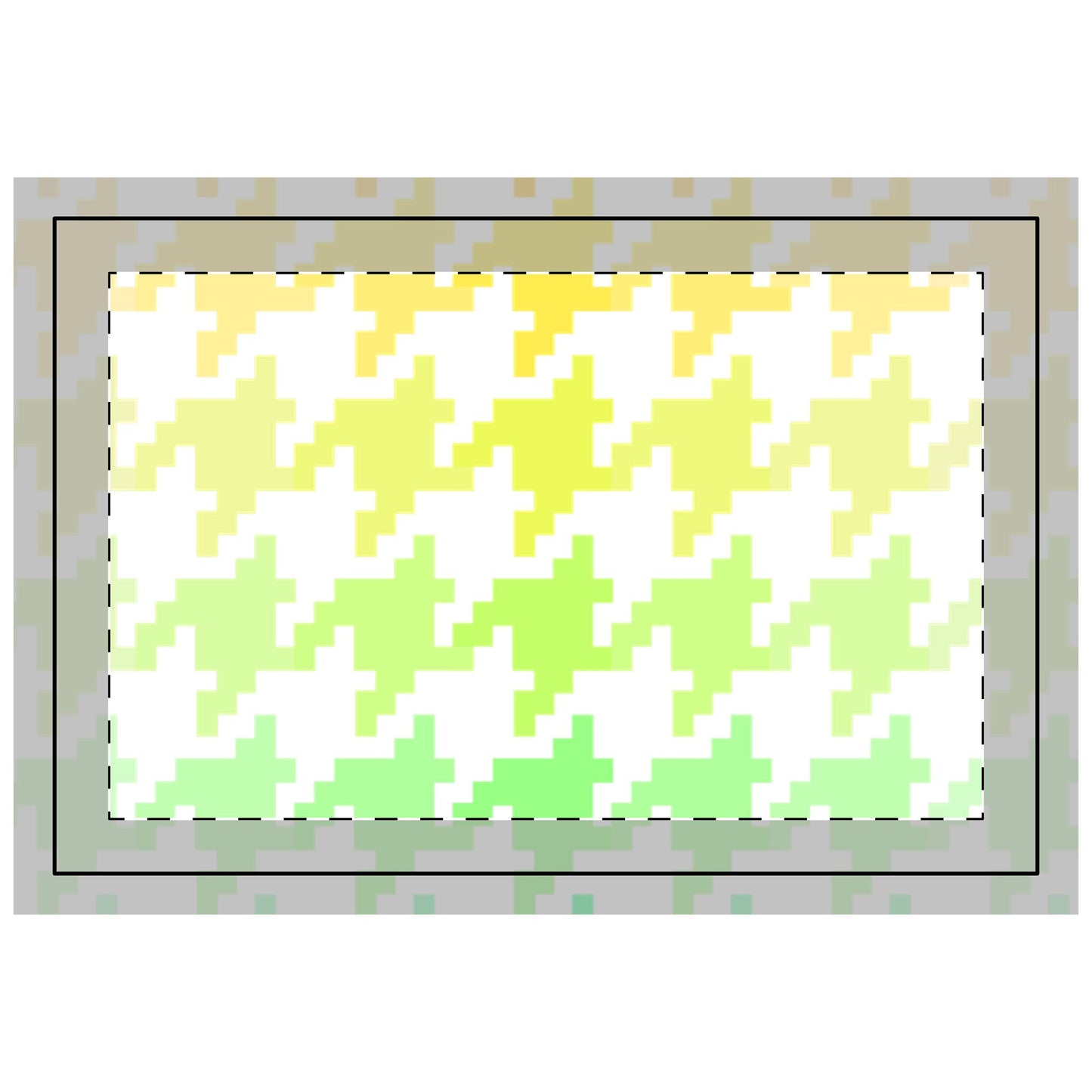 Houndstooth Fun  in Yellow and Green Poly Quilted Placemat