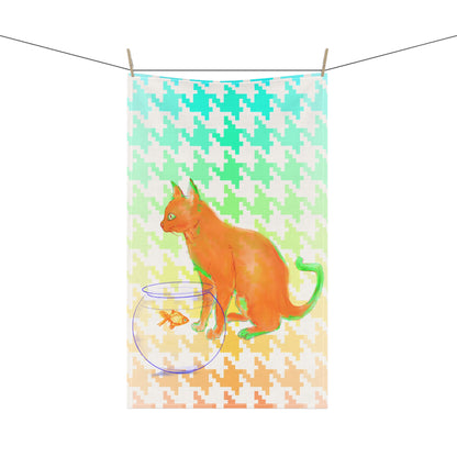 Colorful Cat Tea Towel