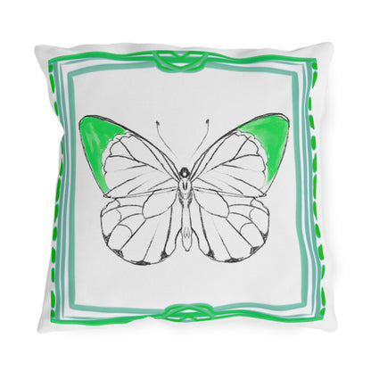 Chroma Outdoor Pillow Green "Pride goes before destruction"