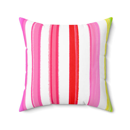 Square Pillow Watercolor Stripes