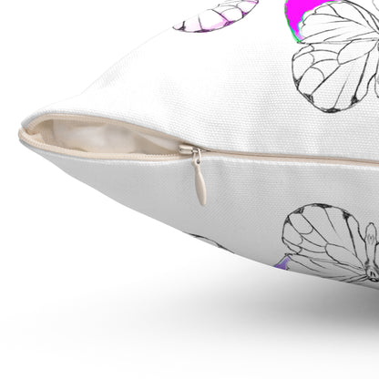 Chroma Polyester Square Pillow  " A heart in God's..."