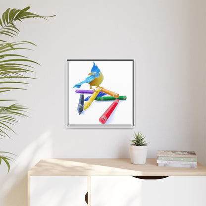 Jolly Birds Matte Canvas Framed