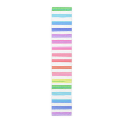 Watercolor Stripes Table Runner