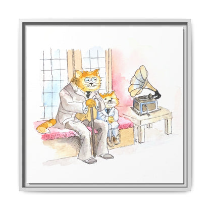 Kitty Fun Matte Canvas Framed