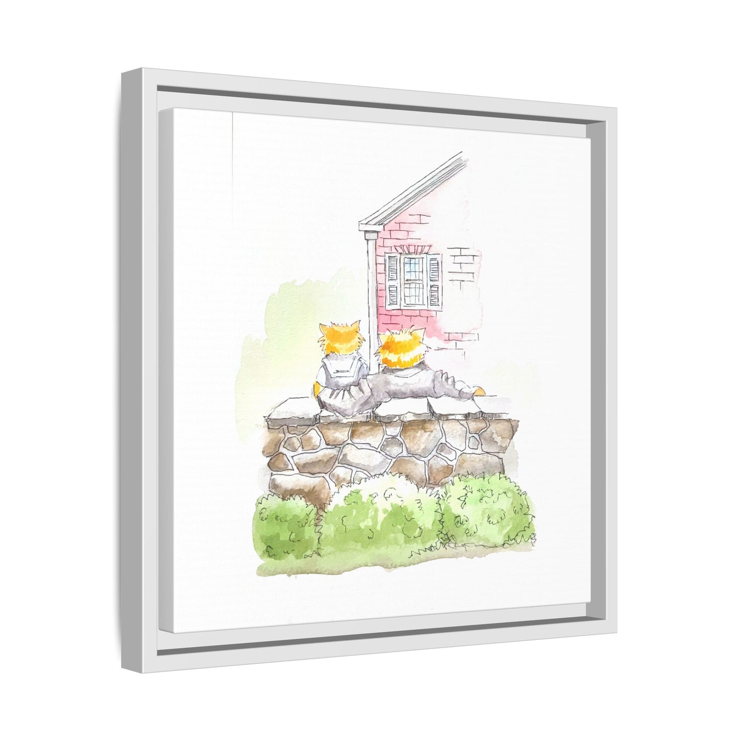 Kitty Fun Matte Canvas Framed