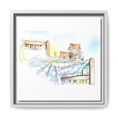 Kitty Fun Matte Canvas Framed