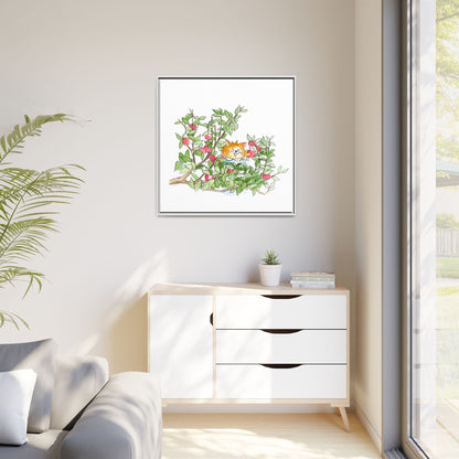Kitty Fun Matte Canvas Framed