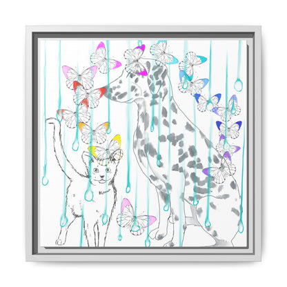 Butterfly Chroma Rain and Shine Matte Canvas, Framed (White)
