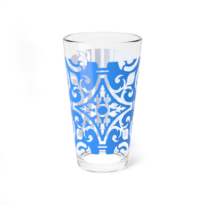 Mixing Glass, 16oz Scrollwork Art