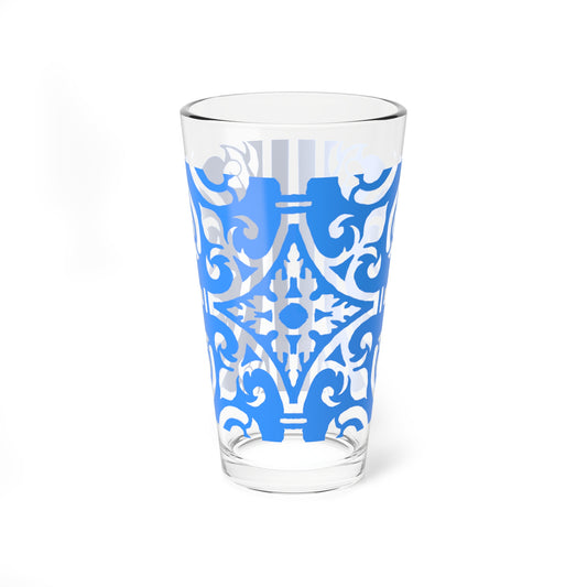 Mixing Glass, 16oz Scrollwork Art