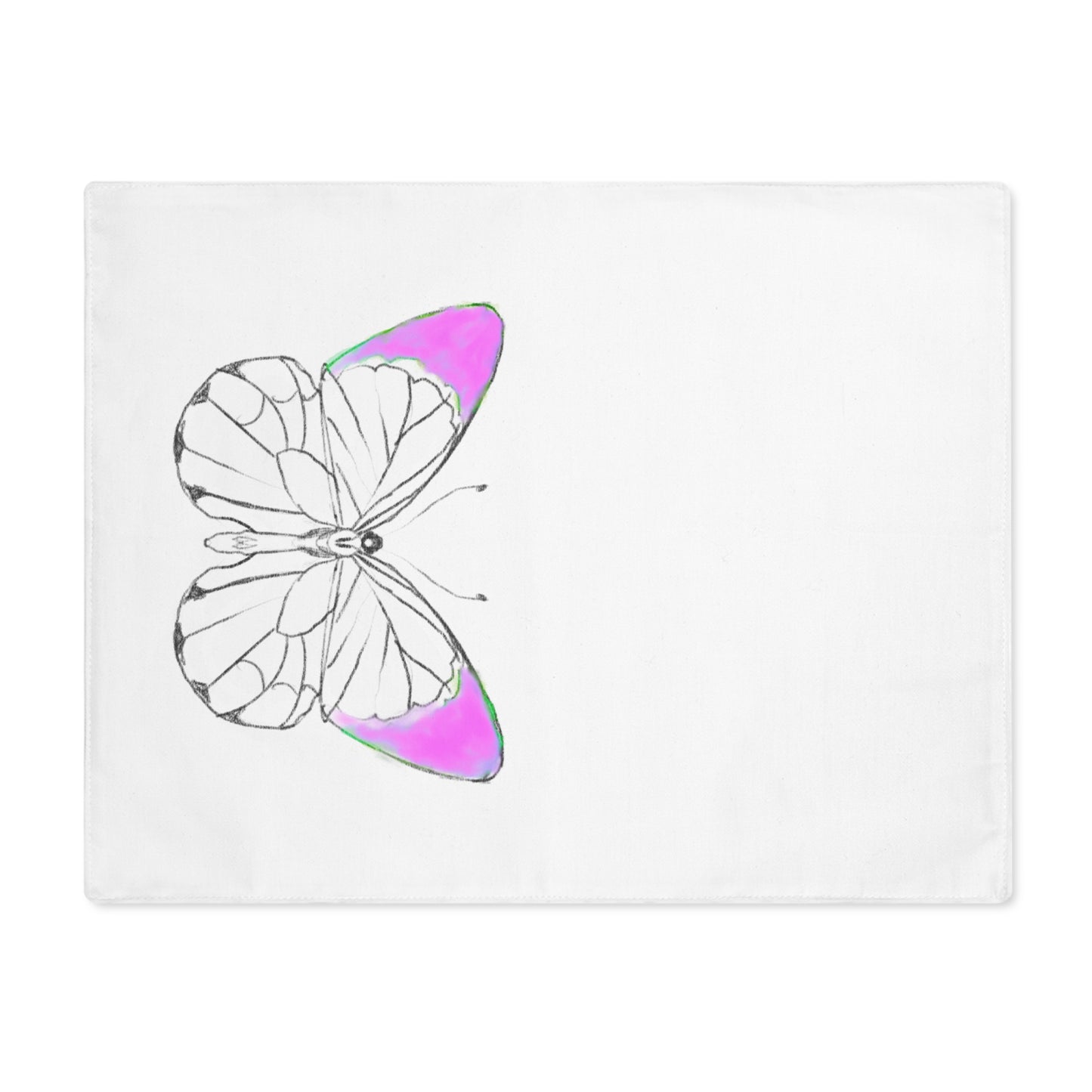 Placemat, 1pc Lucy Butterfly Bright Pink
