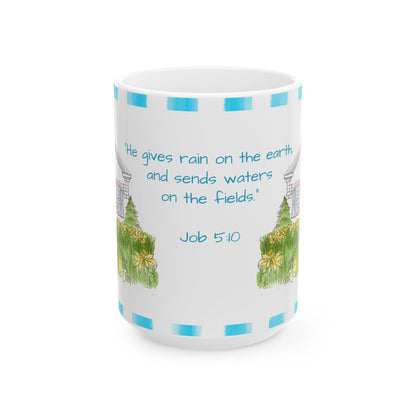 Kitty Fun Mug “He gives rain…”
