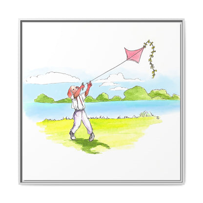 Dogi Fun Matte Canvas Framed