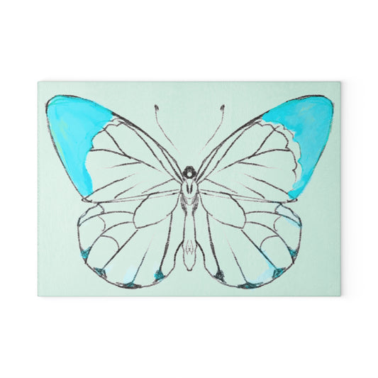 Chroma Glass Cutting Board Aqua