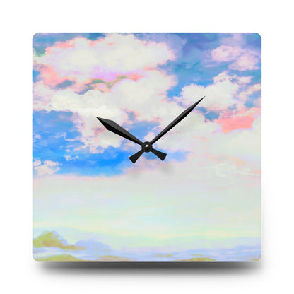 Joyful Landscapes  Wall Clock, Blue Skies