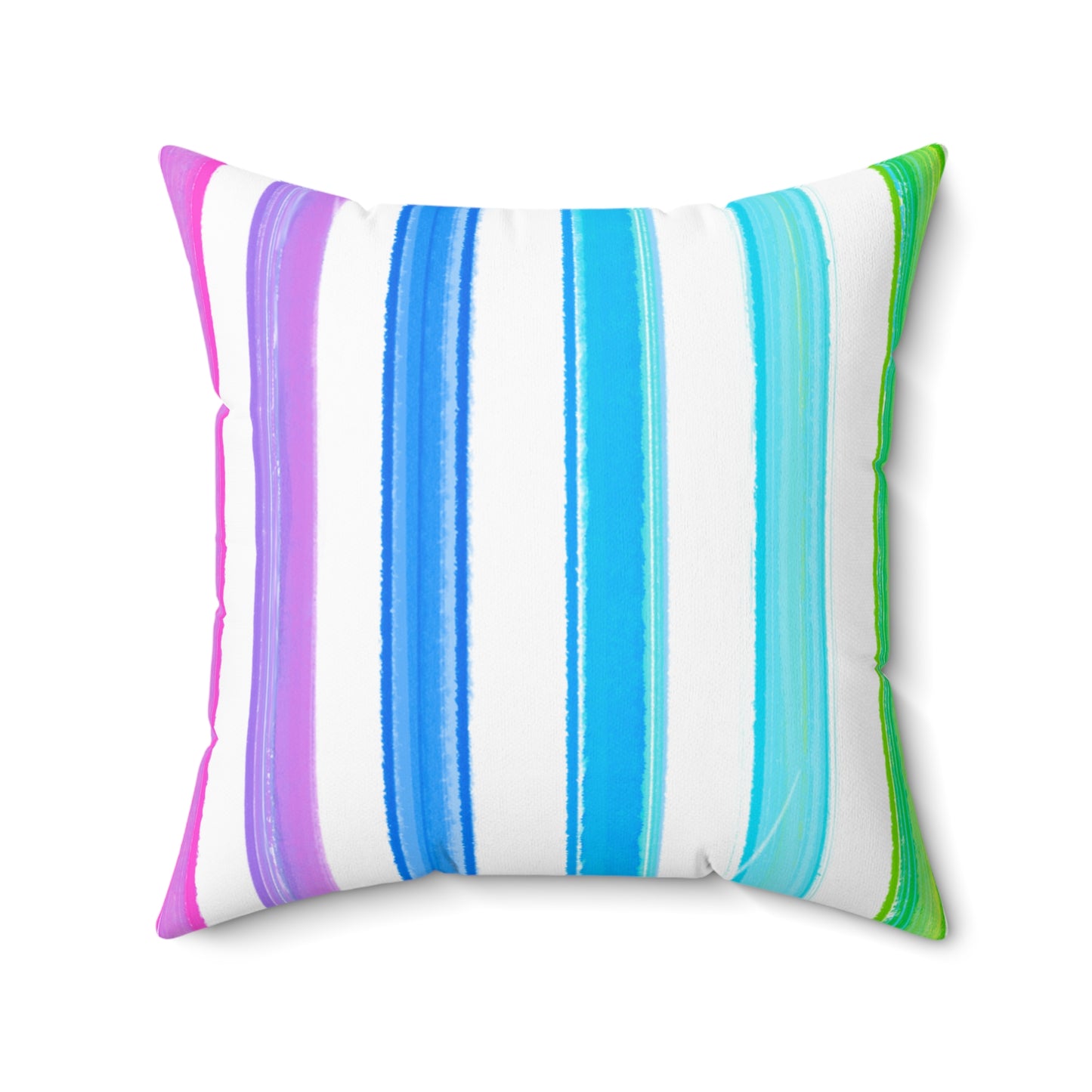 Square Pillow Watercolor Stripes