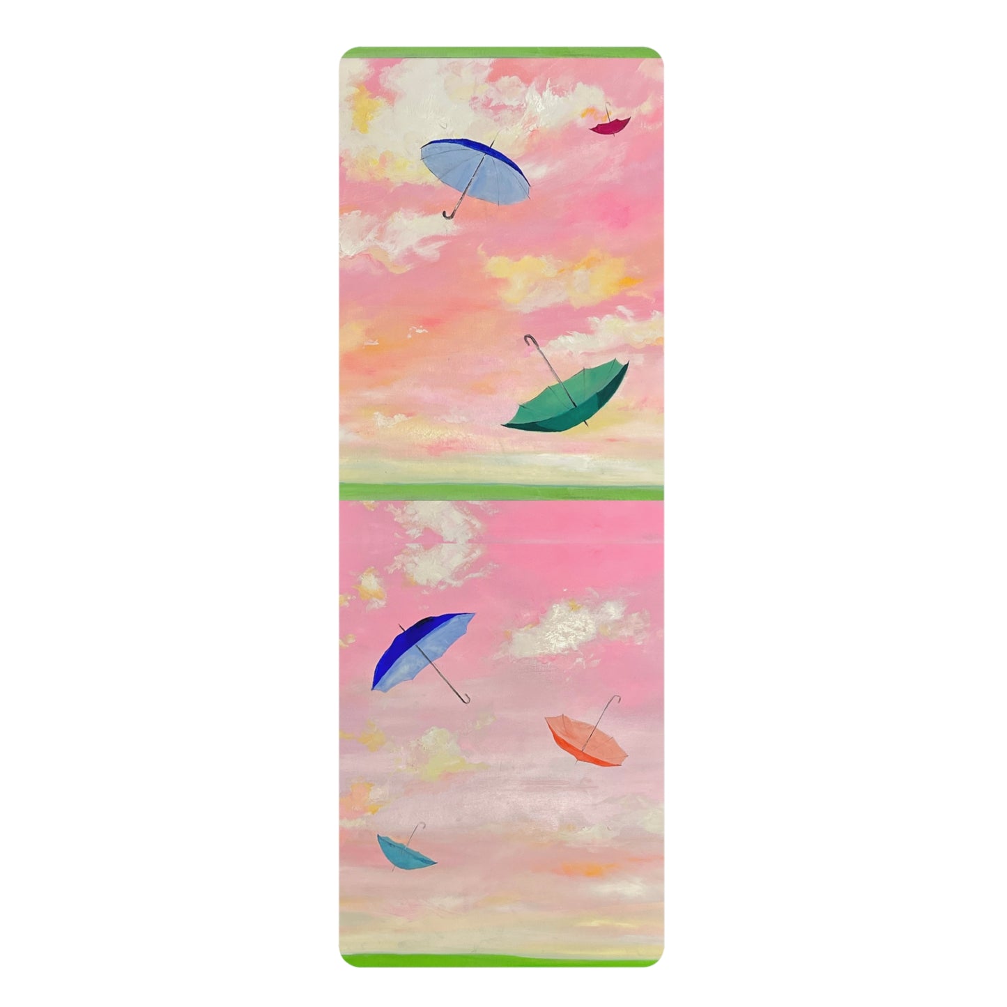 Rubber Yoga Mat All About Watercolor Stripes