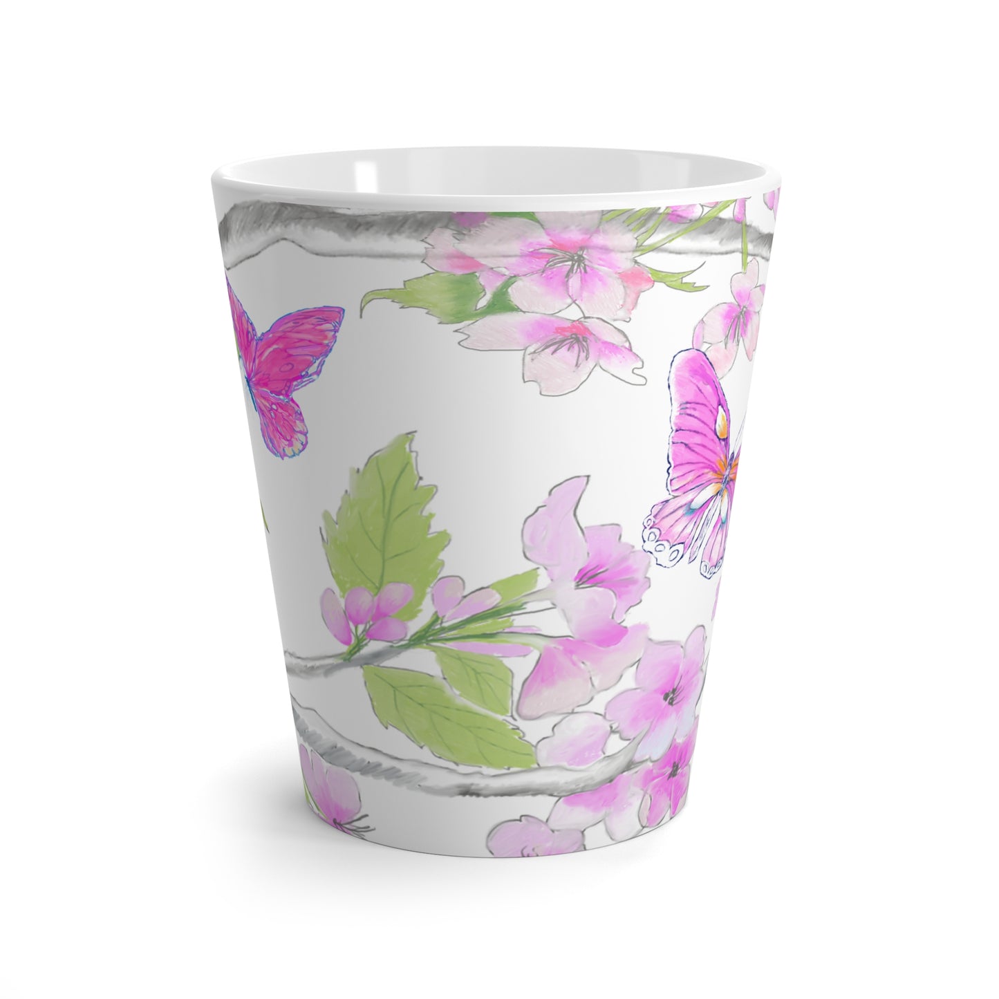 Butterfly Swing Latte Mug Pink