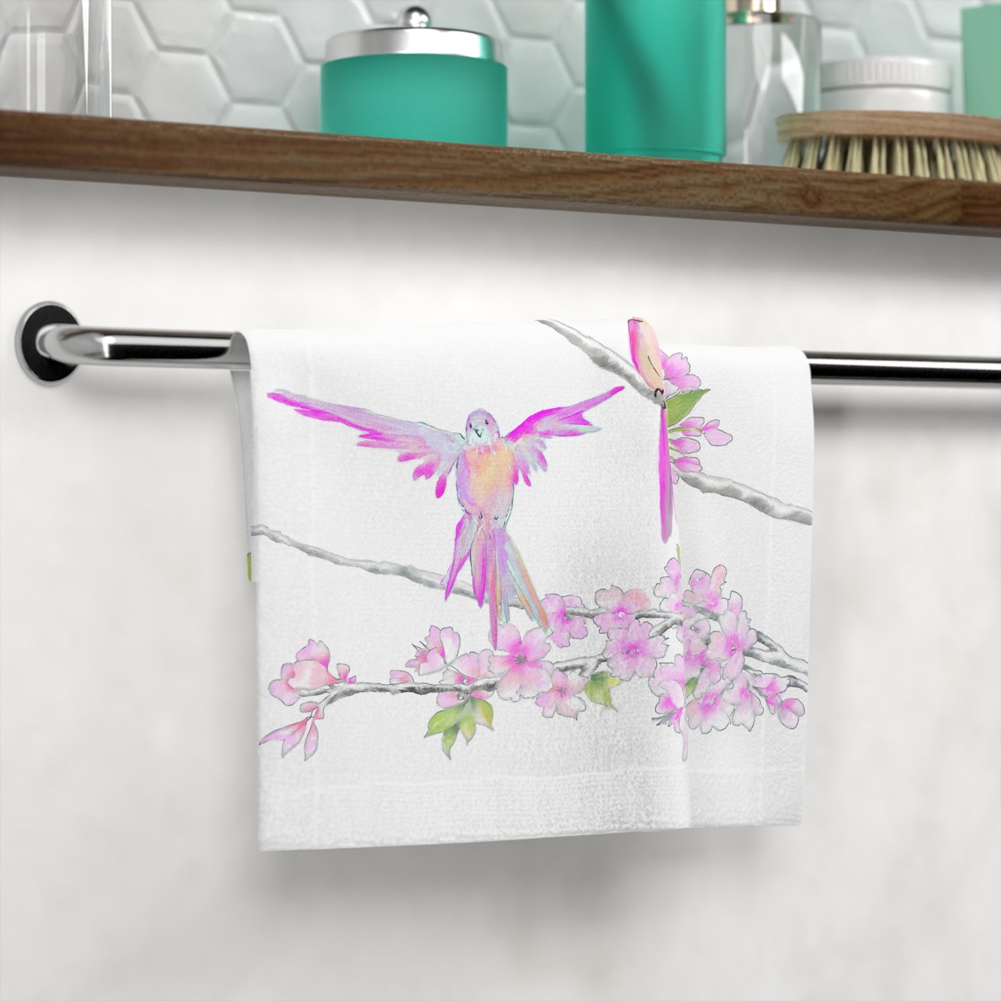 Cherry Chirp Face Towel