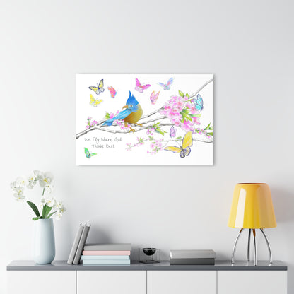 Blossom Whirl Acrylic Print French Cleat Hanging C-Bottom Picture "We Fly Where God Thinks Best"