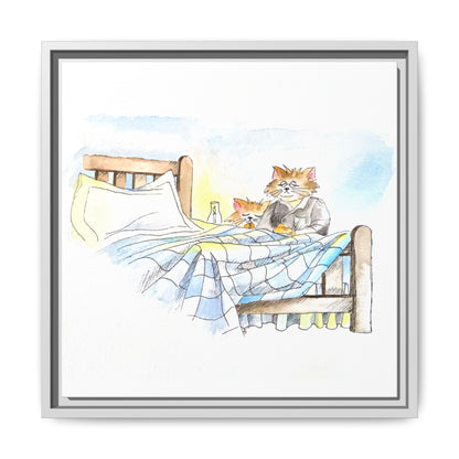 Kitty Fun Matte Canvas Framed