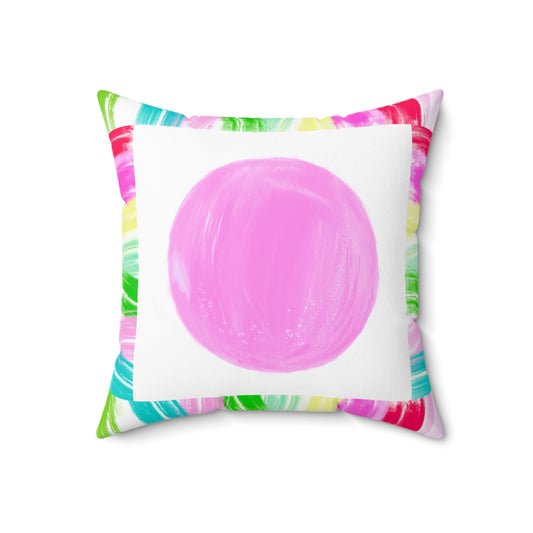 Mega Dot Polyester Square Pillow Birds