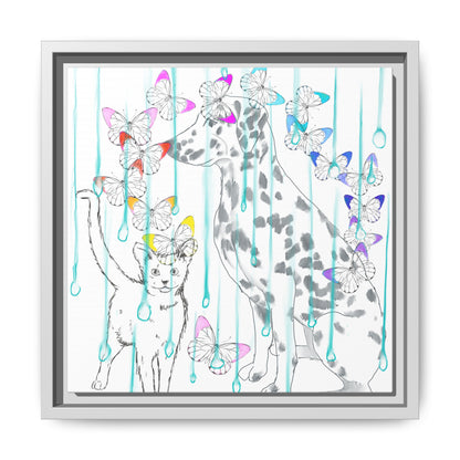 Butterfly Chroma Rain and Shine Matte Canvas, Framed (White)
