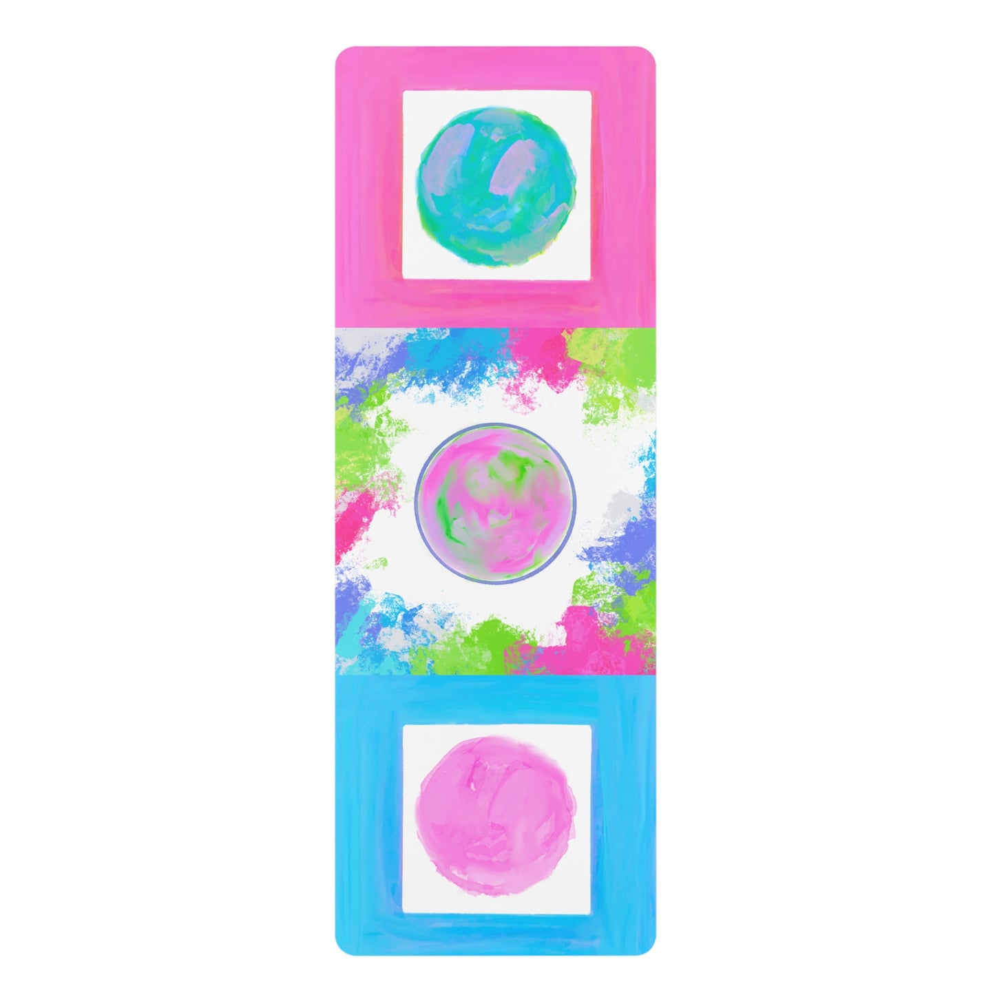 Rubber Yoga Mat Colorful Childlike Energy