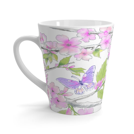 Butterfly Swing Latte Mug Lavender, Pink