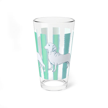 Dogi Fun Pint Glass, 16oz Dachshund