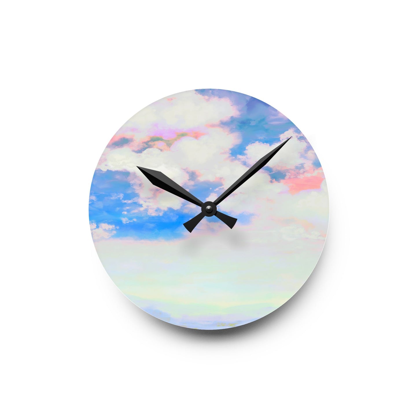 Joyful Landscapes  Wall Clock, Blue Skies