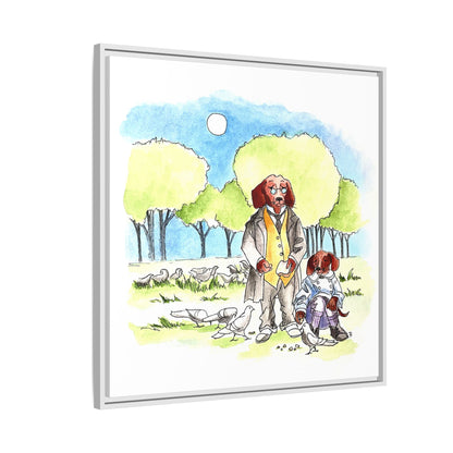 Dogi Fun Matte Canvas Framed
