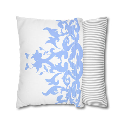 Blue and White Porcelain Square Pillowcase