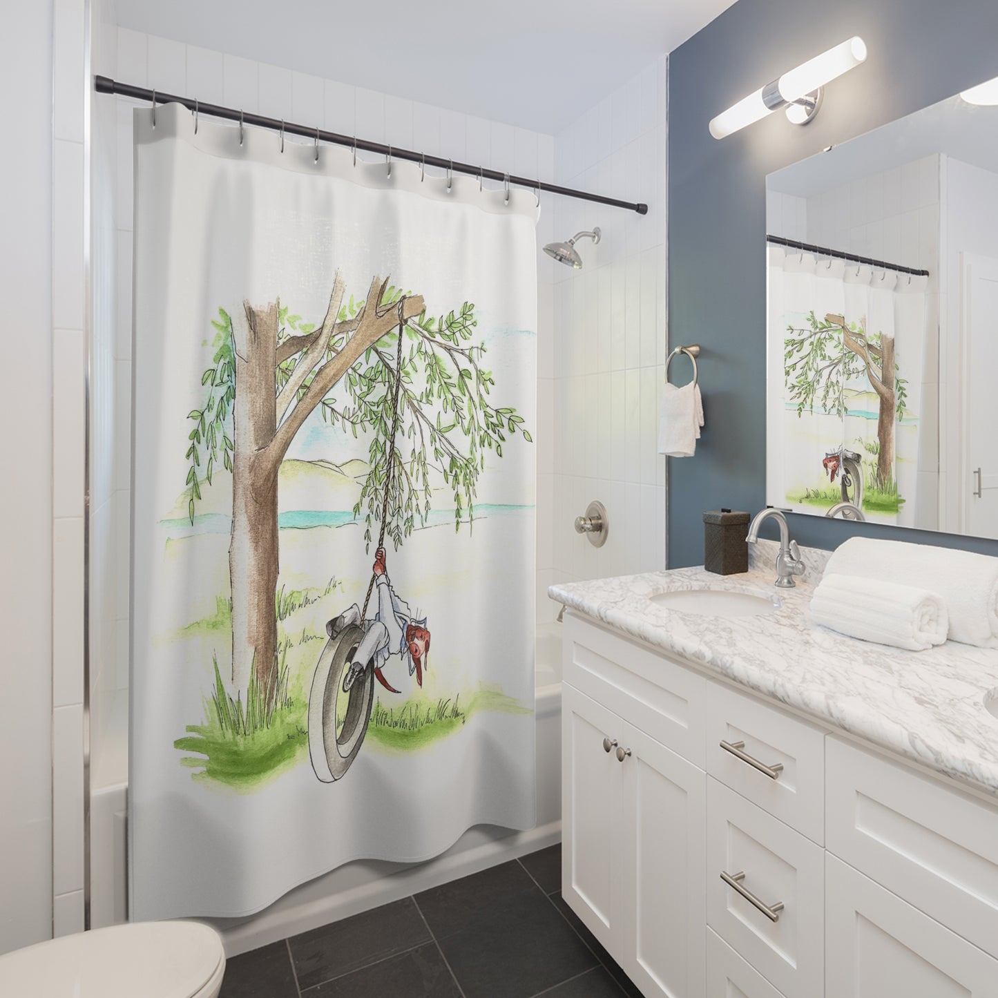 Shower Curtain Dog Fun
