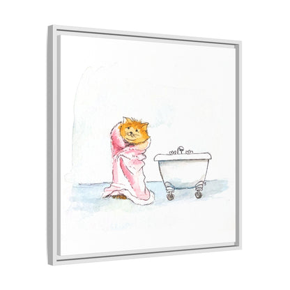 Kitty Fun Matte Canvas Framed