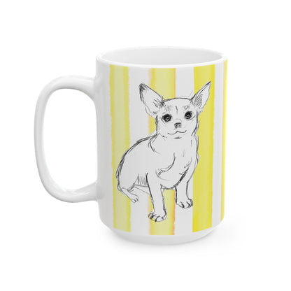 Dogi Fun Mug with Yellow Stripes