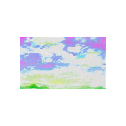 Joyful Landscapes Indoor/Outdoor Rug, Lavender and Blue Lavender, Non-Slip