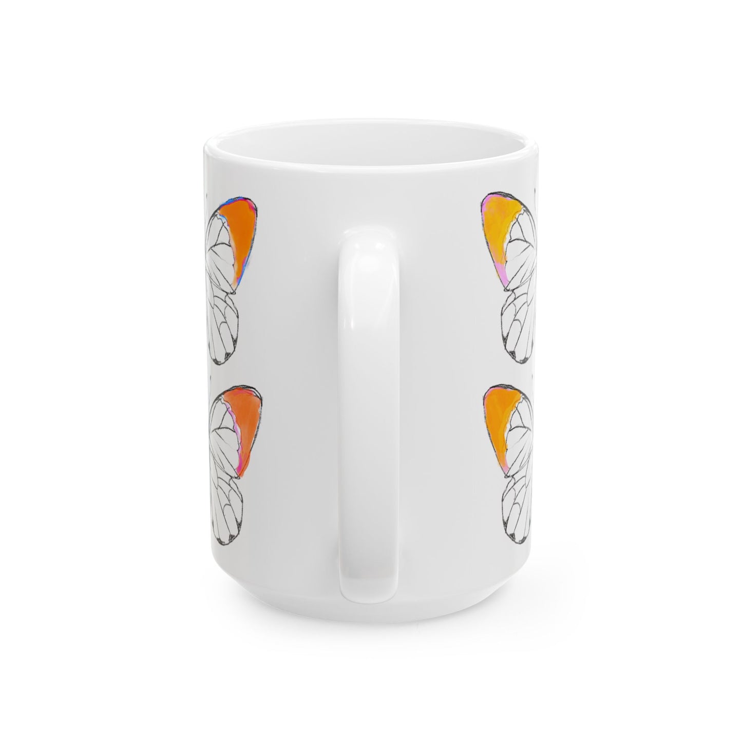 Chroma Ceramic Mug, (11oz, 15oz) Orange