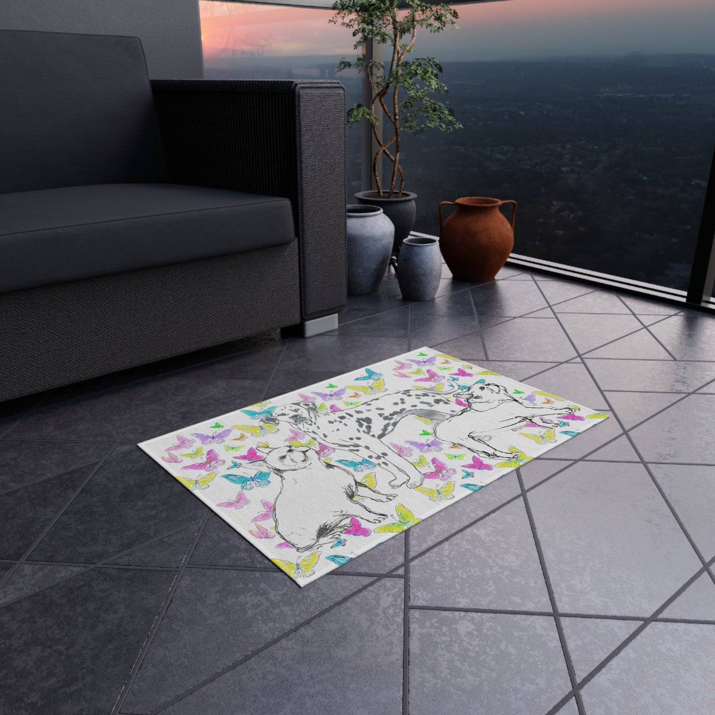 Dogi Butterfly Flutter Indoor/Outdoor Rug