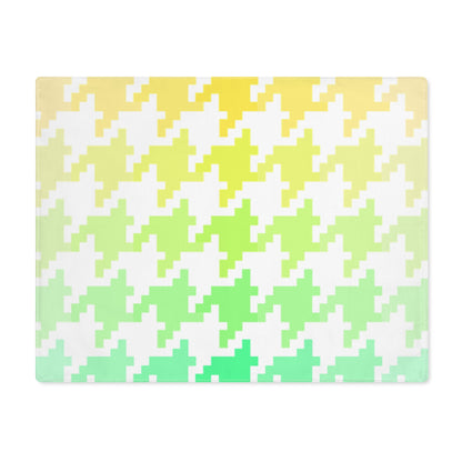 Houndstooth Fun in Yellow and Green | Cotton Placemat