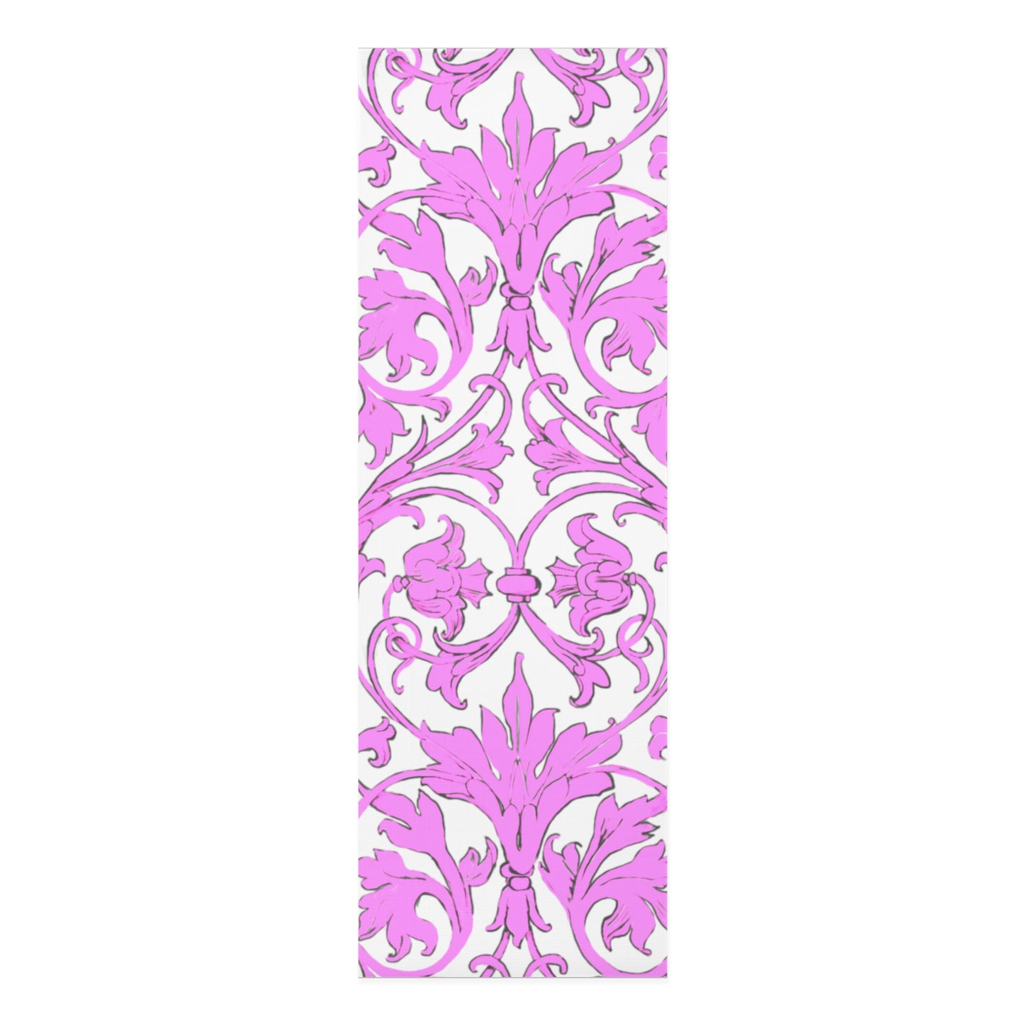 Scrollwork Exercise Mat Pink