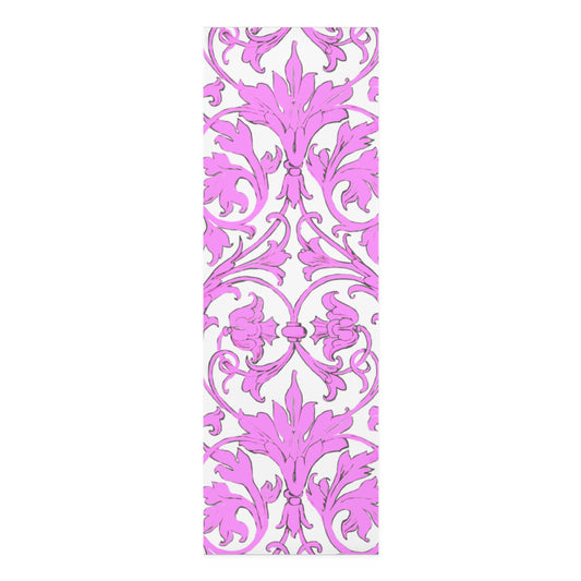 Scrollwork Exercise Mat Pink