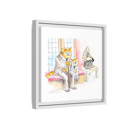 Kitty Fun Matte Canvas Framed