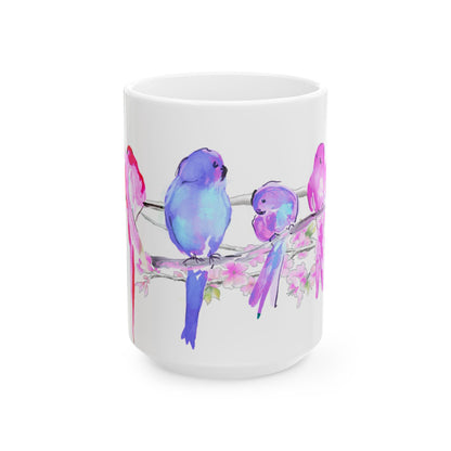 Blossoms & Birds Ceramic Mugs