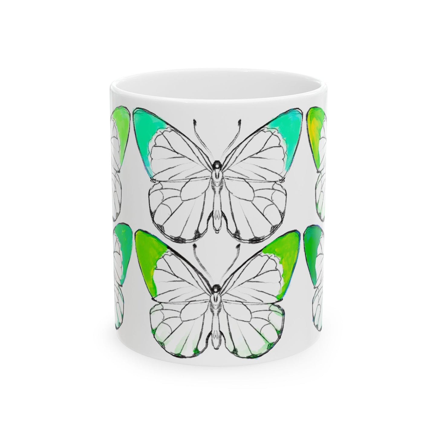 Chroma Ceramic Mug, (11oz, 15oz) Green