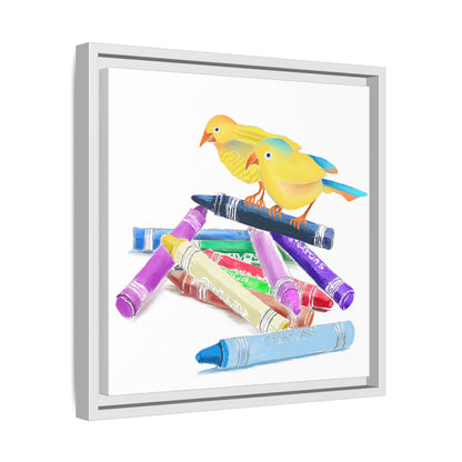 Jolly Birds Matte Canvas Framed