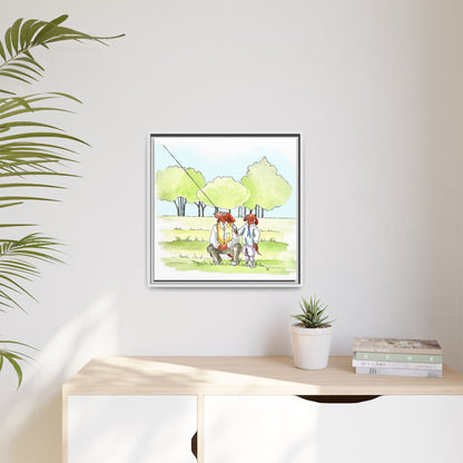 Dogi Fun Matte Canvas Framed