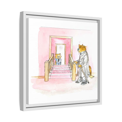 Kitty Fun Matte Canvas Framed