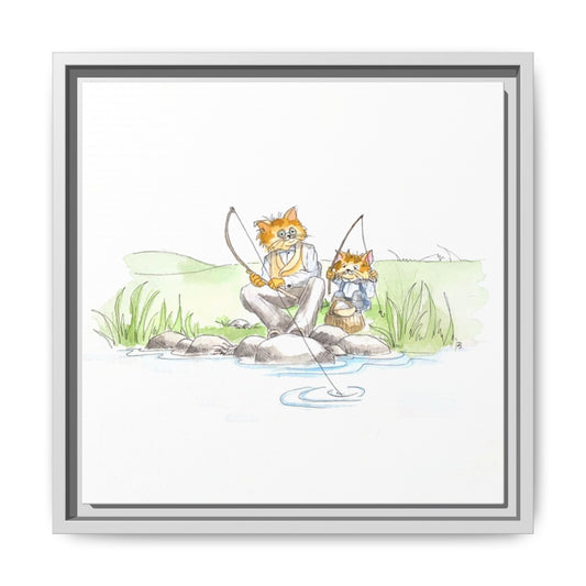 Kitty Fun Matte Canvas Framed