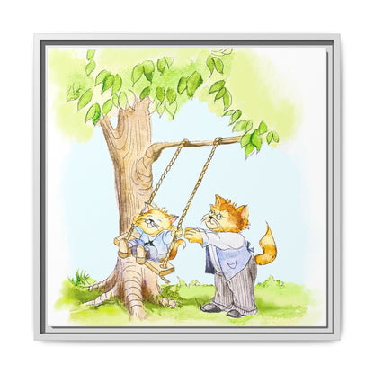 Kitty Fun Matte Canvas Framed